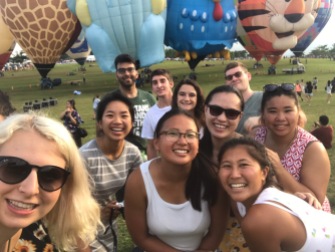 Selfies at the hot air balloon festival!